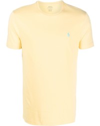 T-shirt girocollo ricamata gialla di Polo Ralph Lauren