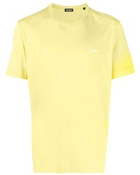 T-shirt girocollo ricamata gialla di Zegna