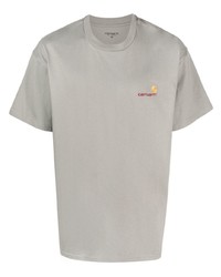 T-shirt girocollo ricamata grigia di Carhartt WIP