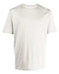 T-shirt girocollo ricamata grigia di Eleventy