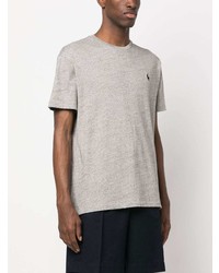 T-shirt girocollo ricamata grigia di Polo Ralph Lauren