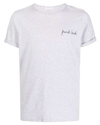 T-shirt girocollo ricamata grigia di Maison Labiche