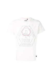 T-shirt girocollo ricamata grigia di Puma