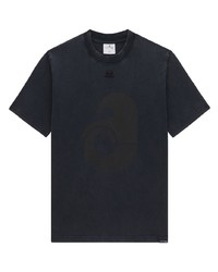 T-shirt girocollo ricamata grigio scuro di Courrèges