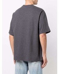 T-shirt girocollo ricamata grigio scuro di Kenzo