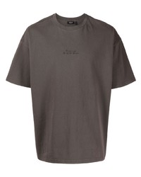 T-shirt girocollo ricamata grigio scuro di FIVE CM