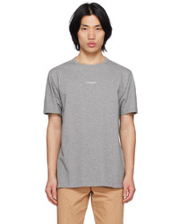 T-shirt girocollo ricamata grigio scuro di MAISON KITSUNÉ