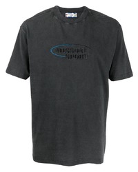T-shirt girocollo ricamata grigio scuro di Missoni