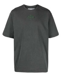 T-shirt girocollo ricamata grigio scuro di SAMSOE SAMSOE