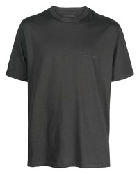 T-shirt girocollo ricamata grigio scuro di Sease