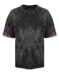 T-shirt girocollo ricamata grigio scuro di Vision Of Super