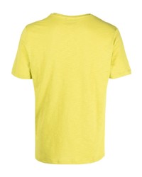 T-shirt girocollo ricamata lime di Peuterey