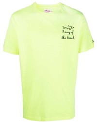 T-shirt girocollo ricamata lime di MC2 Saint Barth