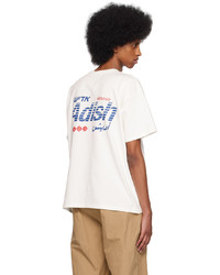 T-shirt girocollo ricamata marrone chiaro di Adish