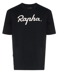 T-shirt girocollo ricamata nera e bianca di Rapha