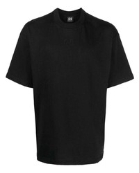 T-shirt girocollo ricamata nera di 44 label group