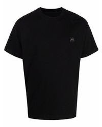 T-shirt girocollo ricamata nera di A-Cold-Wall*