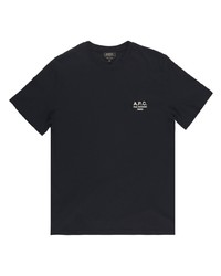 T-shirt girocollo ricamata nera di A.P.C.