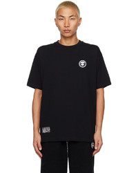 T-shirt girocollo ricamata nera di AAPE BY A BATHING APE