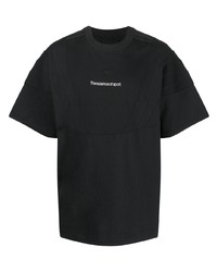 T-shirt girocollo ricamata nera di adidas