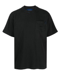 T-shirt girocollo ricamata nera di Awake NY