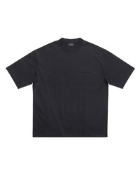 T-shirt girocollo ricamata nera di Balenciaga