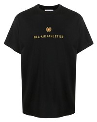 T-shirt girocollo ricamata nera di BEL-AIR ATHLETICS