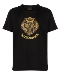 T-shirt girocollo ricamata nera di Billionaire