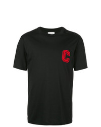 T-shirt girocollo ricamata nera di CK Calvin Klein