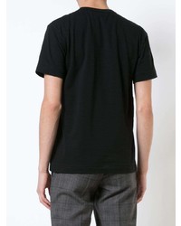 T-shirt girocollo ricamata nera di Comme Des Garcons Play