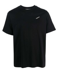 T-shirt girocollo ricamata nera di Coperni