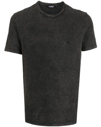 T-shirt girocollo ricamata nera di Dondup