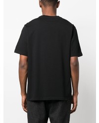 T-shirt girocollo ricamata nera di Paul Smith