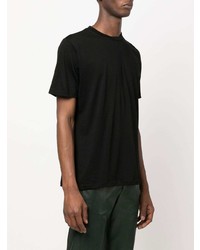 T-shirt girocollo ricamata nera di Saint Laurent