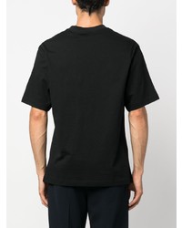 T-shirt girocollo ricamata nera di Axel Arigato