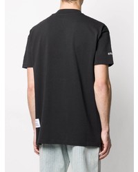 T-shirt girocollo ricamata nera di Heron Preston