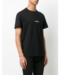 T-shirt girocollo ricamata nera di Maison Margiela