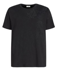 T-shirt girocollo ricamata nera di Etro