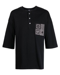 T-shirt girocollo ricamata nera di FIVE CM