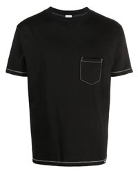 T-shirt girocollo ricamata nera di FURSAC