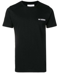 T-shirt girocollo ricamata nera di Han Kjobenhavn