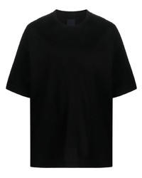 T-shirt girocollo ricamata nera di Juun.J