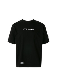 T-shirt girocollo ricamata nera di Ktz