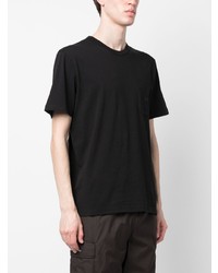 T-shirt girocollo ricamata nera di Woolrich