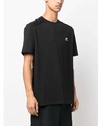 T-shirt girocollo ricamata nera di Ader Error