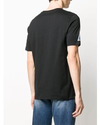 T-shirt girocollo ricamata nera di Mr & Mrs Italy
