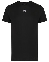 T-shirt girocollo ricamata nera di Marine Serre