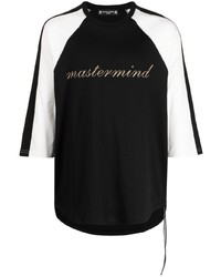 T-shirt girocollo ricamata nera di Mastermind Japan