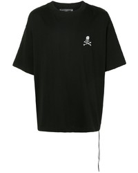 T-shirt girocollo ricamata nera di Mastermind World