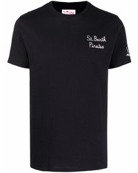 T-shirt girocollo ricamata nera di MC2 Saint Barth